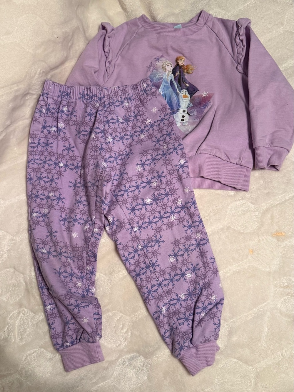 Disney Lavender Frozen II Sweatshirt & Snowflake Joggers Set
